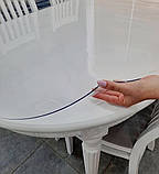 Пляшка м'яке скло (захисток на стіл) скатертина на стіл Crystal 1 мм Прозора скатертини пвх плівка, фото 5