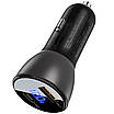 АЗУ Acefast B6 metal car charger 63W (USB-A + USB-C) with digital display, фото 2