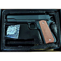 Детский пистолет на пульках "Colt M1911 Classic" 25х19х7 см Galaxy Черный (2000002222682)