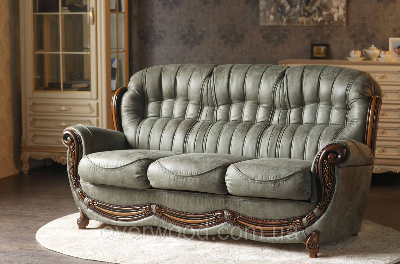 Класичний італійський диван ручної роботи на дерев'яному каркасі "Джове" від фабрики