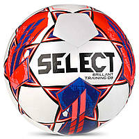 М'яч футбол Select Brillant Training DB №4 білий-червоний (Оригінал)