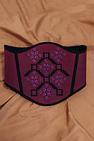 Корсет підгрудний з орнаментом корсет з вишивкою корсет з орнаметом у фіолетових відтінках