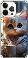 Чохол на iPhone 13 Pro Білий кіт "5646u-2372-68055"