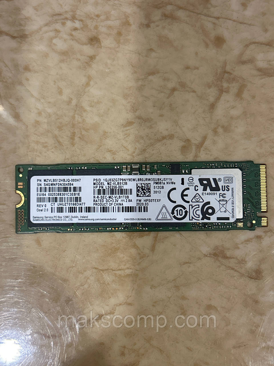 SSD Samsung PM981 512Gb m.2 NVMe PCIe