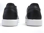Чорні кеди на білій підошві кросівки шкіряні чоловічі взуття демі весна літо Rosso Avangard Konvaro Classic Black, фото 3