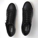 Чорні кеди на білій підошві кросівки шкіряні чоловічі взуття демі весна літо Rosso Avangard Konvaro Classic Black, фото 9