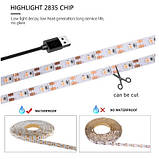 LED-фітострічка, фітолампа Full Spectrum USB 180 LED IP65 4 метри, фото 5