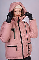 Куртка женская зимняя розовая код П839