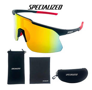 Спортивні окуляри Specialized в футляре, Велоокуляри Чорно-червоний