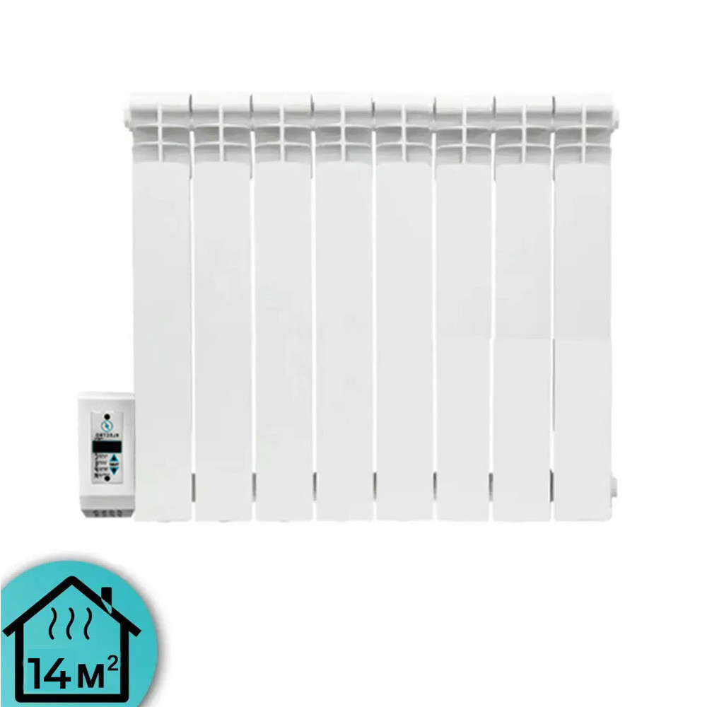 Електрорадіатор ELECTRO.8SL+ плюс 500/100 (200Вт) програматор зліва 910Вт з настінними кріпленнями, фото 1