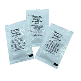 Шампунь - гель для волосся та тіла в одноразовій упаковці - саші, 3 шт. по 10 мл Україна ТД Білий