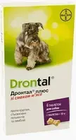 Дронтал Плюс (Drontal plus) зі смаком м'яса для собак на 10 кг -1 табл