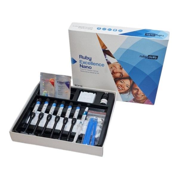 Ruby Nano Light Curing. Рубі Екселенс Нано 6 шт шприц + бонд + гель ТЕРМІН 08.2025