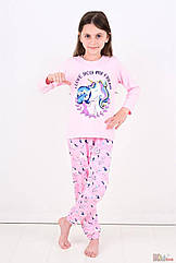 ОПТОМ Упаковка (80-92-98-104) Піжама світло-рожева для маленької дівчинки "Єдиноріг" Vitmo 8684200106926