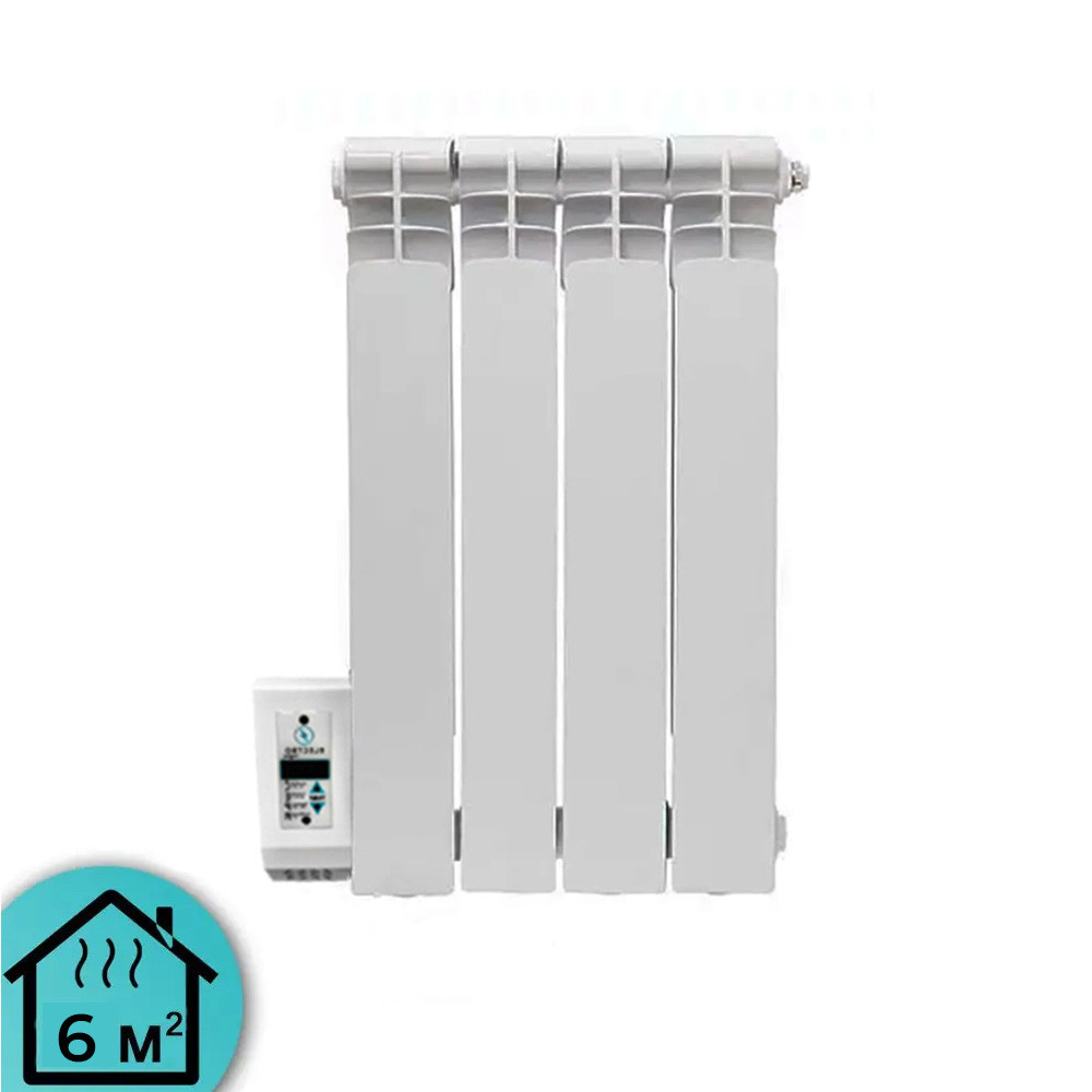 Електрорадіатор ELECTRO.4WL+ плюс 500/100 (200Вт) Wi-Fi зліва 400Вт з настінними кріпленнями