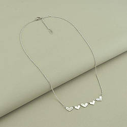 Підвіска 'Stainless Steel' Перламутр 44 см. (родій)