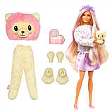 Лялька-сюрприз Barbie Cutie Reveal Lion Plush Оригінал Барбі в костюмі, Левеня Милашка проявляшка, лев Змінює колір, фото 4