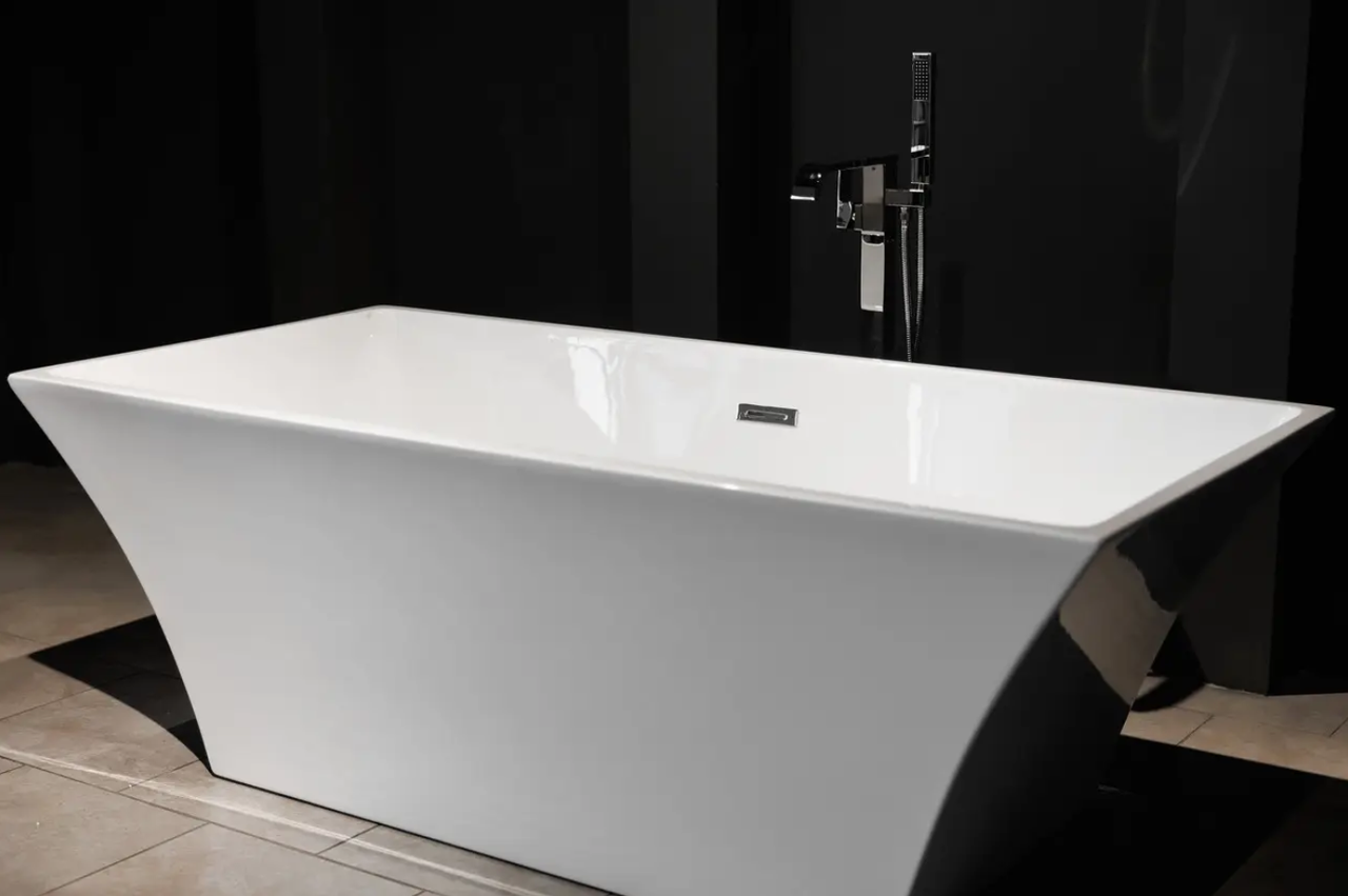 Ванна Окремо Стояча з Акрилу BRONE Riposo White Акрилова Прямокутна Ванна БРОНЕ 178*80*59cm