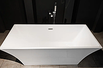 Ванна Окремо Стояча з Акрилу BRONE Riposo White Акрилова Прямокутна Ванна БРОНЕ 178*80*59cm, фото 7