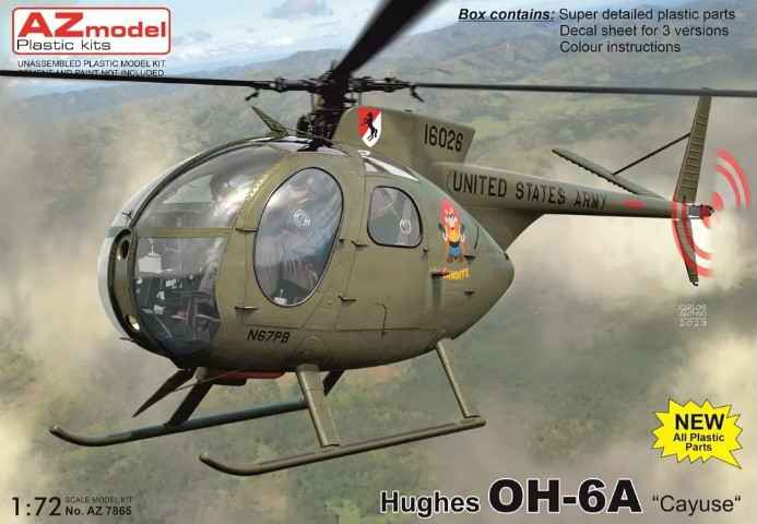 Пластикова модель 1/72 AZ model 7865 Hughes OH-6A “Cayuse”