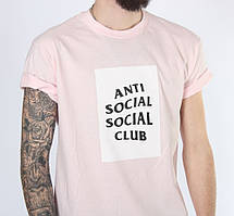 Футболка Anti Social Social Club ніжно-рожевий колір
