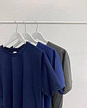 Глибоко темно синя футболка fruit of the loom Valuweight базова унісекс наві navy S, фото 5