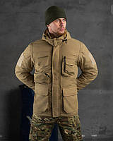 Тактическая влагозащищенная куртка жилет на меху койот Армейская куртка трансформер 2 в 1 Outdoor койот