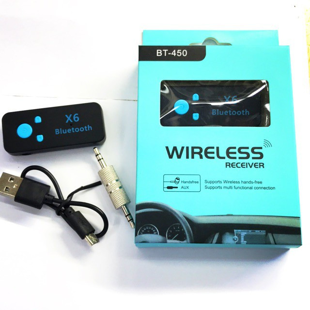 Bluetooth ресивер BT-450 / AUX аудіо 3.5 mm. / Чорний
