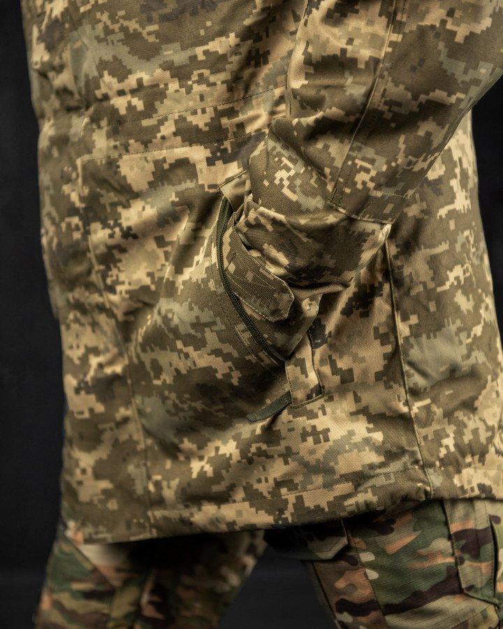 Военная куртка с капюшоном, полевой бушлат пиксель, тактическая теплая куртка для военнослужащих ЗСУ L - фото 4 - id-p2068577693