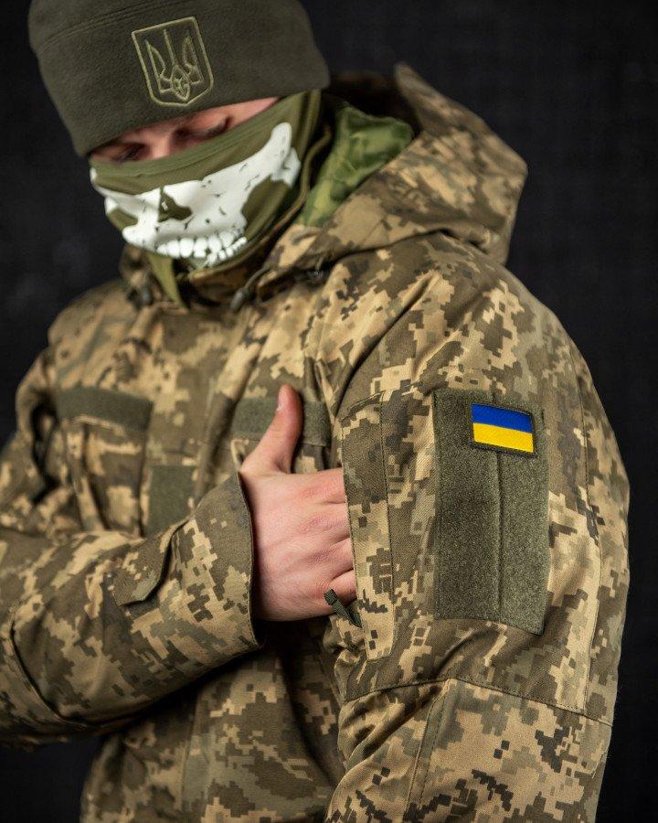 Военная куртка с капюшоном, полевой бушлат пиксель, тактическая теплая куртка для военнослужащих ЗСУ L - фото 5 - id-p2068577693