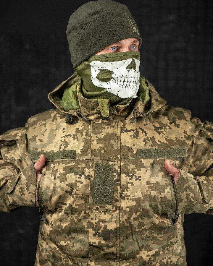 Военная куртка с капюшоном, полевой бушлат пиксель, тактическая теплая куртка для военнослужащих ЗСУ L - фото 6 - id-p2068577693