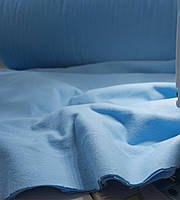 Ткань для постельного белья теплая фланель Однотонная Васильковый ,Турция