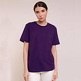 Фіолетова💜 базова унісекс футболка оверсайз fruit of the loom Valuweight purple, фото 7