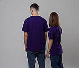 Фіолетова💜 базова унісекс футболка оверсайз fruit of the loom Valuweight purple, фото 8