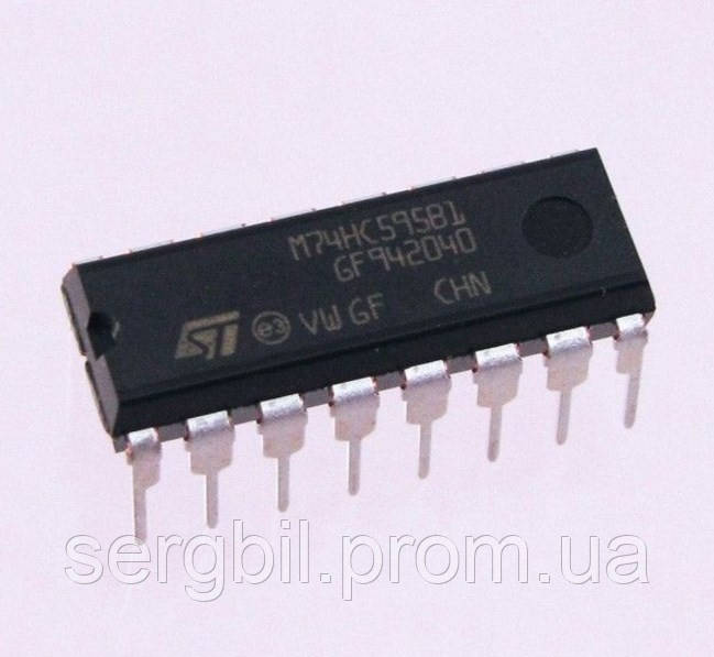 Мікросхема 74HC595 DIP16 - цифрова логіка
