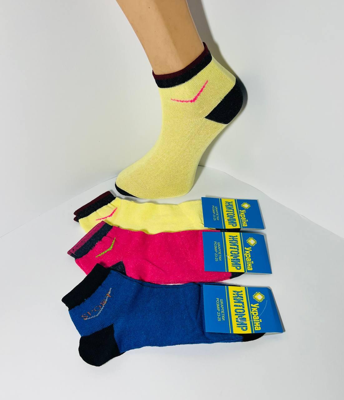 Шкарпетки демісезонні 12 пар бавовна середні Житомир розмір 36-40 кольоровий мікс