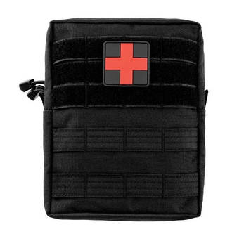 Аптечка підсумок Mil-Tec набір першої допомоги 43 елементи Чорна 16025502.PeremogaUA