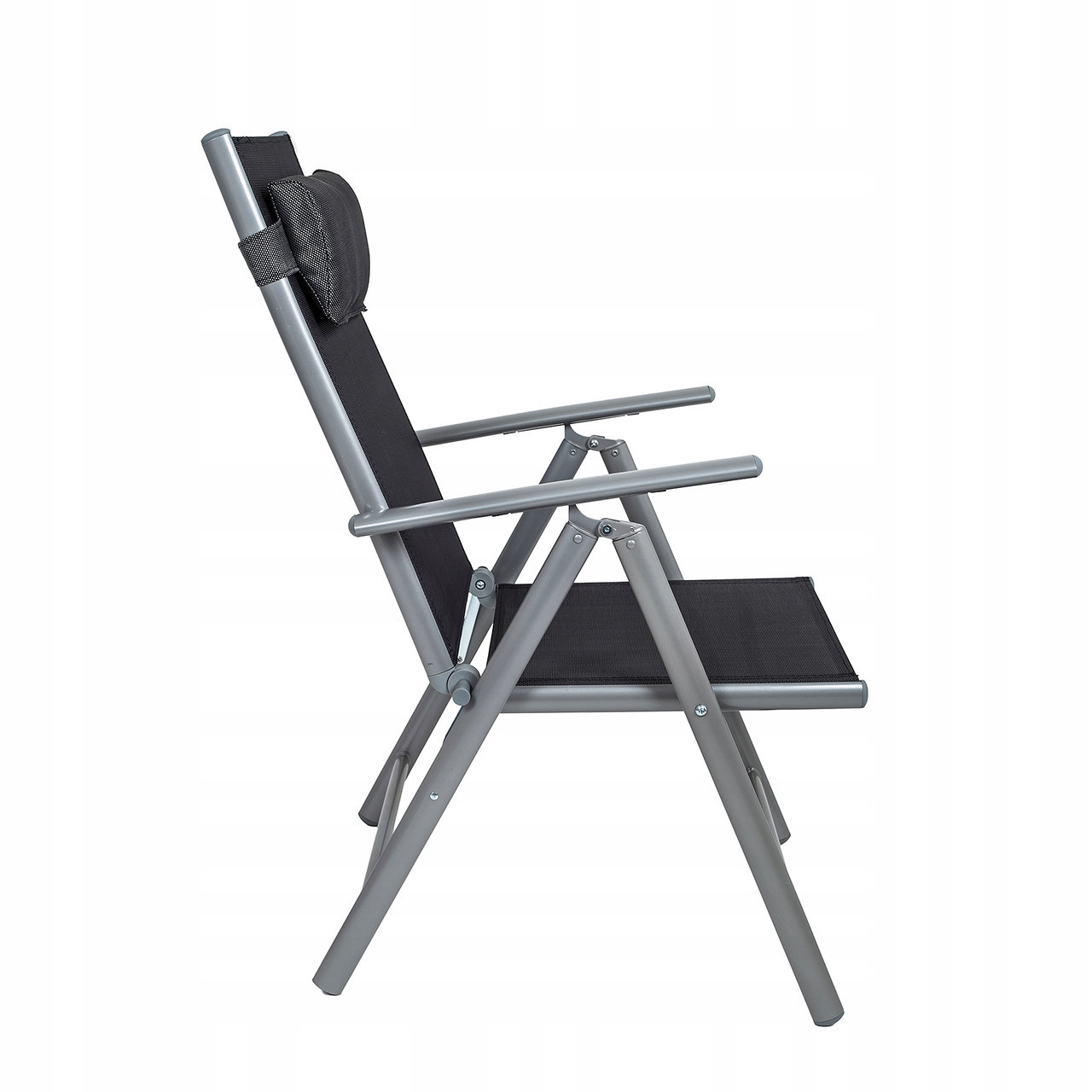 Садовый стул CORDOBA металлический шезлонг черный - фото 3 - id-p2068580122