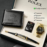 Подарочный набор Ролекс Комплект для мужчины Rolex Мужской брендовый современный Мужской подарочный набор