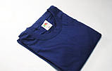 Темно синя базова унісекс футболка оверсайз fruit of the loom Valuweight, фото 5