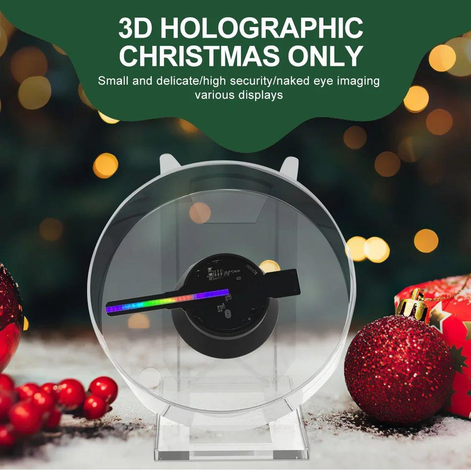 Проектор-голограмма 3D LED экран вентилятор с Wi-Fi Светодиодный голографический, Лазерный 3D проектор - фото 2 - id-p2068618540