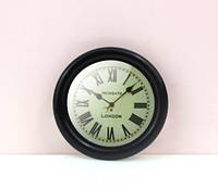 Миниатюра часы круглые 3.4 см Черные