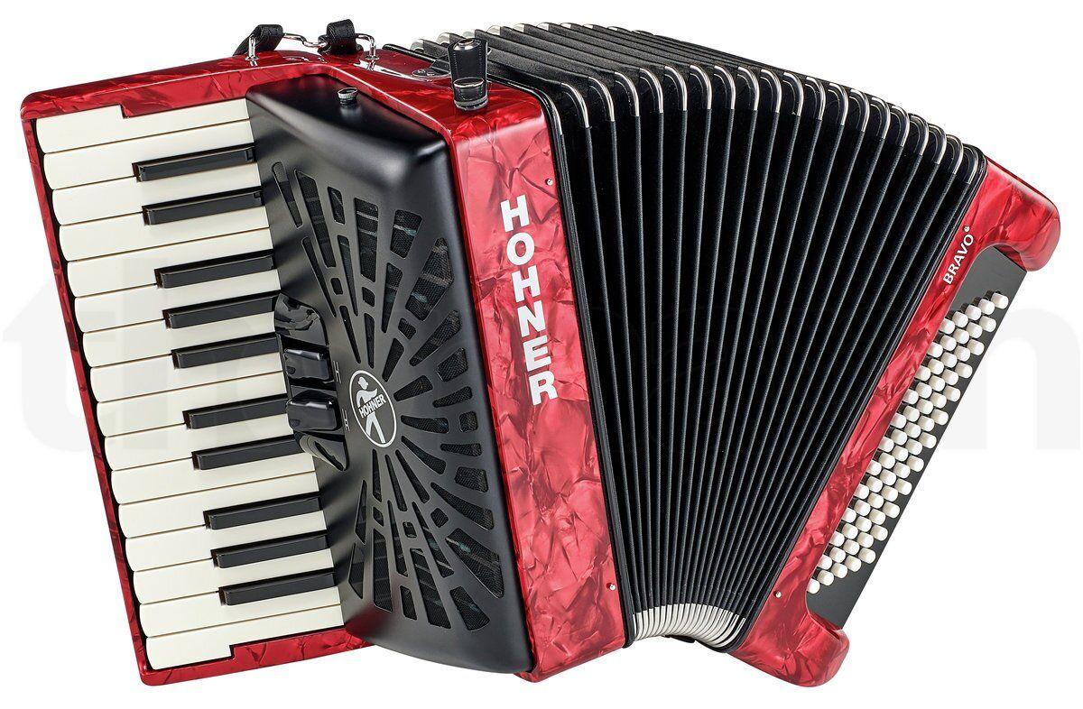 Аккордеон Hohner Bravo II 60 Red silent key - фото 3 - id-p2068609869