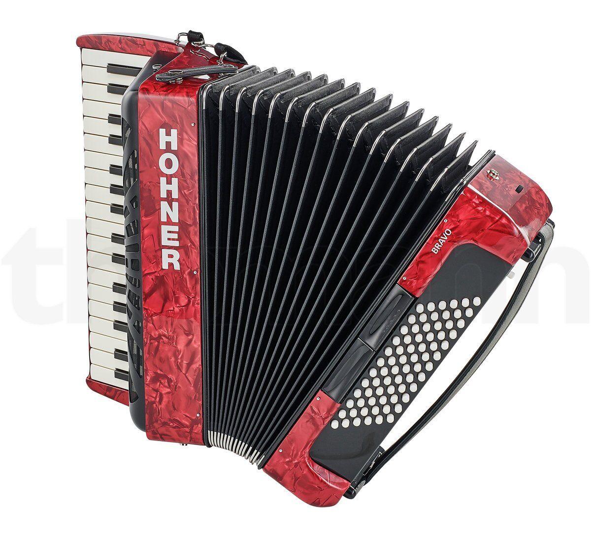 Аккордеон Hohner Bravo III 72 Red silent key - фото 3 - id-p2068609879