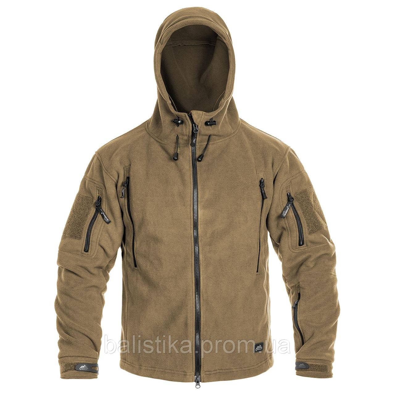 Куртка флісова Helikon-Tex Patriot Jacket Coyote, тактична чоловіча кофта з подвійного флісу НАТО койот