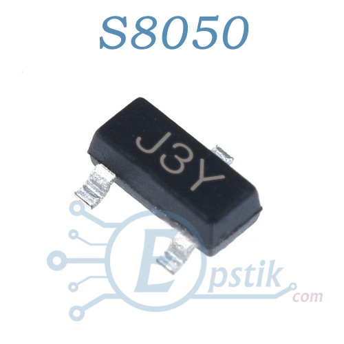 S8050 (J3Y) транзистор біполярний NPN 40В 0.5А SOT23