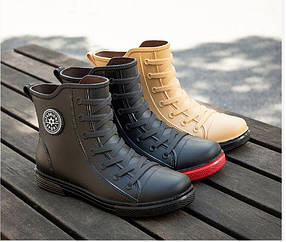 Стильні чоловічі гумові матові черевики осінь-зима, 40 - 45