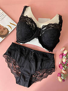 80/85/90/95/100F Мереживний комплект жіночої нижньої білизни F чорний