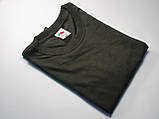 Графітова базова унісекс футболка оверсайз fruit of the loom Valuweight темно сіра, фото 9