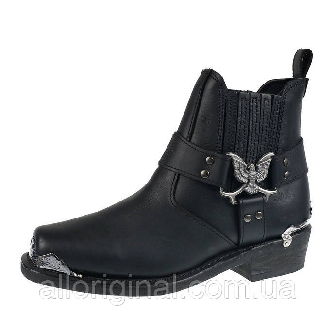 AllOriginal com ua Шкіряні чопери GRINDERS Mid Eagle чорні ковбойські чоппери choppers ковбойки шкіра англійський виробник NEW